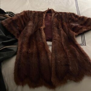 Source Unknown Brown Fur Coat